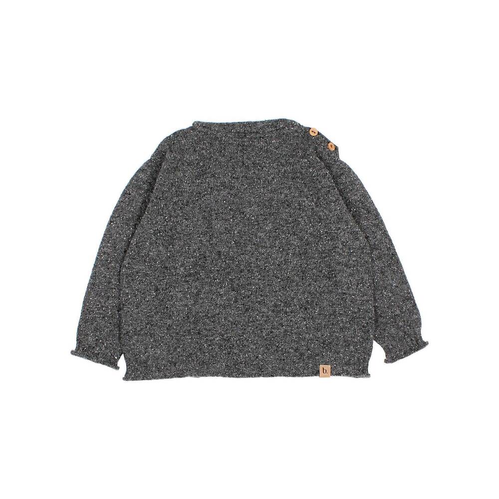 NEW BÚHO girls' fine knit sweater in antracite